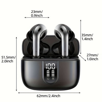 LIFEBEE New Wireless 5.3 Earbuds for Running Sports, Mini Wireless Earphones Stereo Headphones with Dual-LED Display, Wireless Headset Built-in Microphone