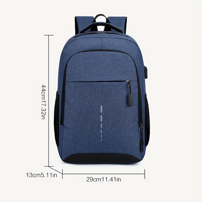 Large Capacity Reflective Oxford Cloth Backpack - Durable College & High School Student Bag with Adjustable Straps, Multiple Compartments, and Padded Laptop Area for Daily Commute & Business Use, Business Backpack | Sporty De