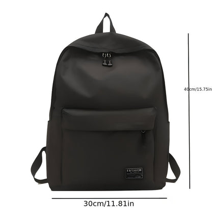 1pc Large Capacity Foldable Backpack - Lightweight Business Laptop Bag with Zipper Closure, Adjustable Shoulder Straps (Up to 50cm), Spacious Main Compartment - Durable Polyester Backpack for Men, Professionals, Students - Tr