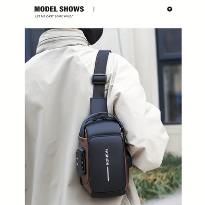 Men's Fashion Chest Bag, Women's Stylish Chest Bag, New Men's Shoulder Crossbody Bag, Trendy Casual Front Sling Bag, Unisex Anti-Theft Multifunctional Lightweight Shopping Tote