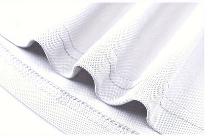 Men's Slim-Fit Casual & Joggers Set - Breathable Polyester, Short Sleeve, Summer Outdoor Wear