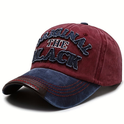 Unisex Baseball Cap THE BLACK Letter Hat Dark Style Visor Outdoor Sports Party Versatile Brimmed Hat Adjustable Size A Great Gift