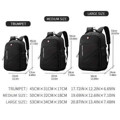 3 sizes to choose from, Men's fashionable short distance travel backpack, convenient multi-functional backpack for business commuting, multiple pockets and large capacity, suitable for storing laptops, suitable for school wor