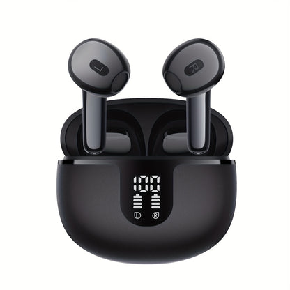 In-Ear Wireless Headphones with HIFI Sound Quality, Truly Wireless, Omnidirectional Stereo, Low Latency, Automatic Connection, High-Definition Noise Reduction, Large Battery Capacity, Ultra-Long Battery Life, And LED Digital