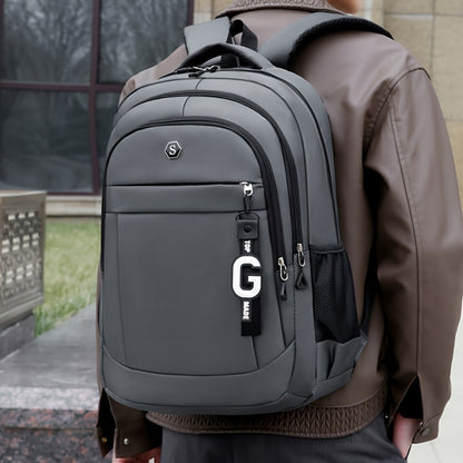 Men's Stylish Large Capacity Backpack - Black, Business & Travel Ready with Multiple Compartments, Durable Lightweight Design, Perfect for Daily Commute & Computer Use, Backpack for Travel, Highquality Luggage