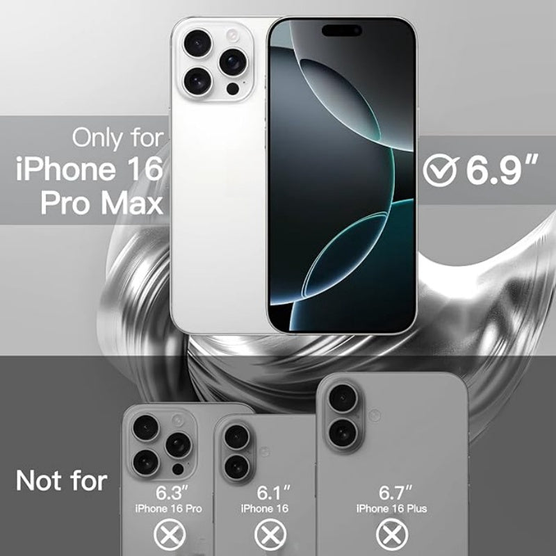 Համատեղելի է iPhone 16 Pro Max/iPhone 15 Pro Max և iPhone 16e/iPhone 15/16 Pro մագնիսական անլար լիցքավորման հեռախոսի պատյան, տեսախցիկի ոսպնյակի պաշտպանություն