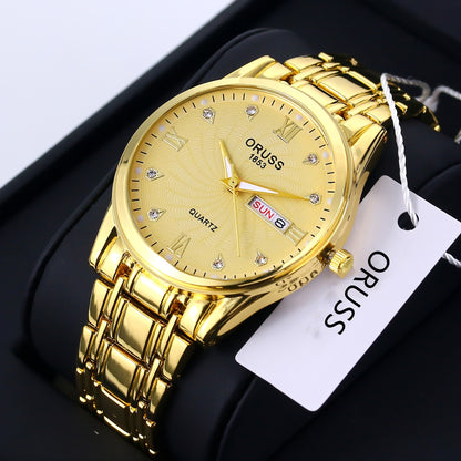 1pc Men's Round Luminous Quartz Watch, Wristwatch