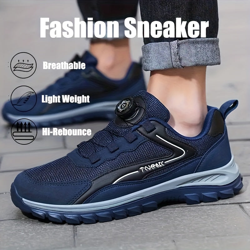 Men'S Lightweight Breathable Outdoor Walking Shoes - Low-Top Comfortable Sneakers with EVA Cushioning, Fabric Upper & Sole for Hiking, Jogging, Casual Wear - Black/White Striped Design, Hiking Shoes, Jogging Footwear, Stylish