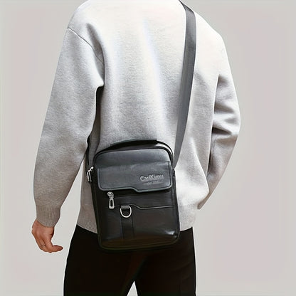 New Men's crossbody bag, single-shoulder bag, casual and fashionable, simple and trendy handbag for going out [Zipper direction random]