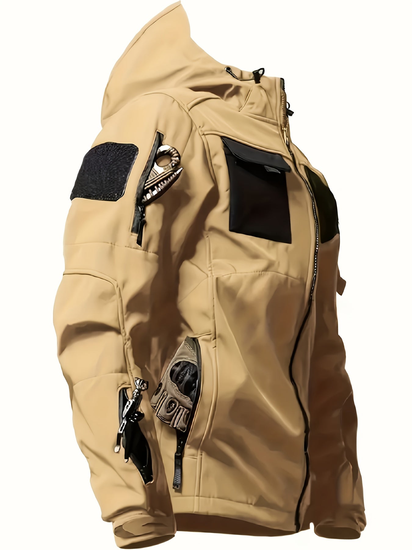 Men's Outdoor Sports Windproof and Plus Velvet Soft Shell Suit