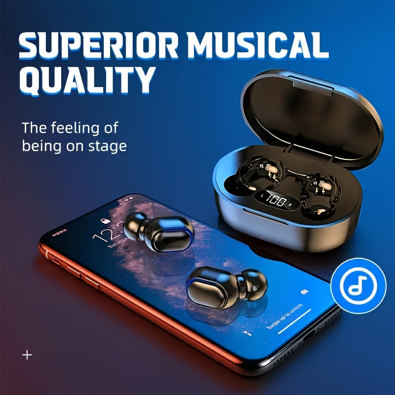 [Wireless Earbuds] 2024 New Wireless Earphones Headphones | with LED Display Touch In-Ear TWS Wireless Earbuds | for iOS/Android | Sports Music Game Headse