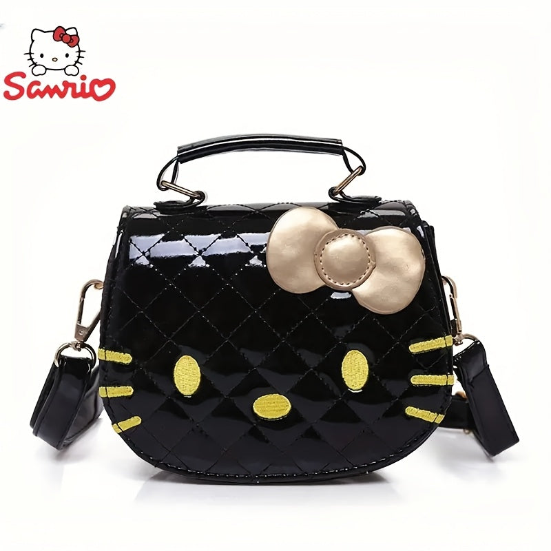 Sanrio Unisex անիմե թեմա Սպիտակ կարմիր Սև վարդագույն Ոսկե վարդագույն hello kitty Crossbody պայուսակի համար, պոլիեսթեր աստառ, կայծակաճարմանդ փակվող, չլվացվող, Messenger պայուսակով