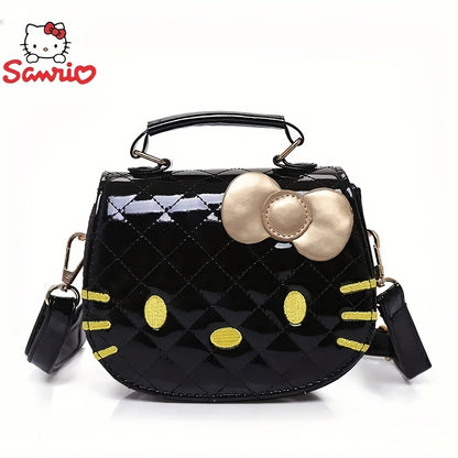Sanrio Unisex անիմե թեմա Սպիտակ կարմիր Սև վարդագույն Ոսկե վարդագույն hello kitty Crossbody պայուսակի համար, պոլիեսթեր աստառ, կայծակաճարմանդ փակվող, չլվացվող, Messenger պայուսակով