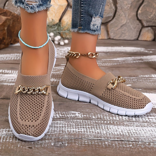 Sports Casual Mid Top Breathable Fabric Upper Slip-on Shoes, Solid Color, Glitter, Hand Wash or Professional Dry Clean, All-season, EVA Sole, Fabric Insole