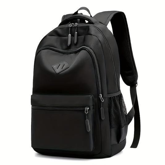 Large Capacity Laptop Backpack - Heavy-Duty Computer Backpack with Multiple Compartments, Padded Shoulder Straps & Front Zipper Pocket - Business Travel, College, Work Backpack for Men & Women - Black Backpack for Professiona