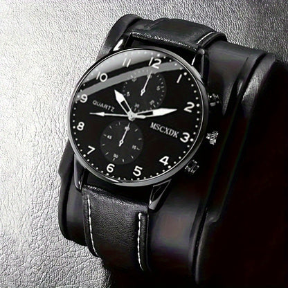5pcs men&women&apos;s Watch Set - Stylish Casual Quartz Wristwatch, Necklace, Bracelet, Ring, and Glasses, Suitable for Women&women