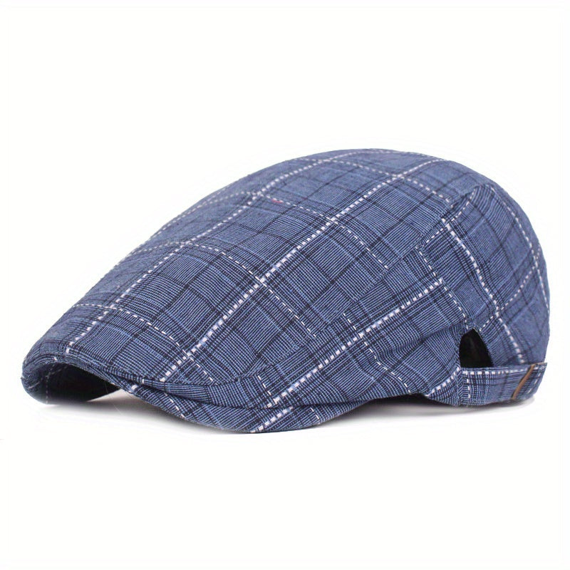 Men'S and Women'S Stylish Check Pattern Beanie Hat - Packable, Hand Washable, Autumn & Spring Fashion Cap, Autumn Fashion Cap | Check Pattern Beanie | Packable Hat