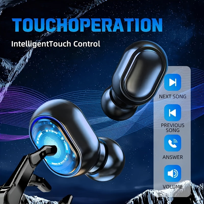 [Wireless Earbuds] 2024 New Wireless Earphones Headphones | with LED Display Touch In-Ear TWS Wireless Earbuds | for iOS/Android | Sports Music Game Headse