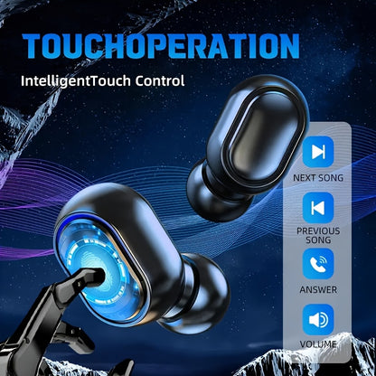 [Wireless Earbuds] 2024 New Wireless Earphones Headphones | with LED Display Touch In-Ear TWS Wireless Earbuds | for iOS/Android | Sports Music Game Headse