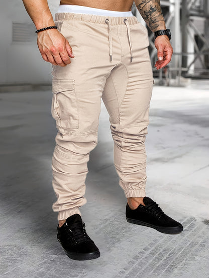 Men's Cargo Pants Outdoor Hiking Multi-Pocket Utility Long Trousers, Casual Style, For All Seasons