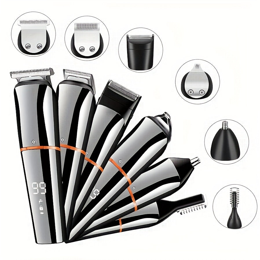 Men's Beard Trimmer Body Beard Nose Hair Trimmer, Trimmer 6in 1 Beauty Kit USB charging, Father's Day Gift