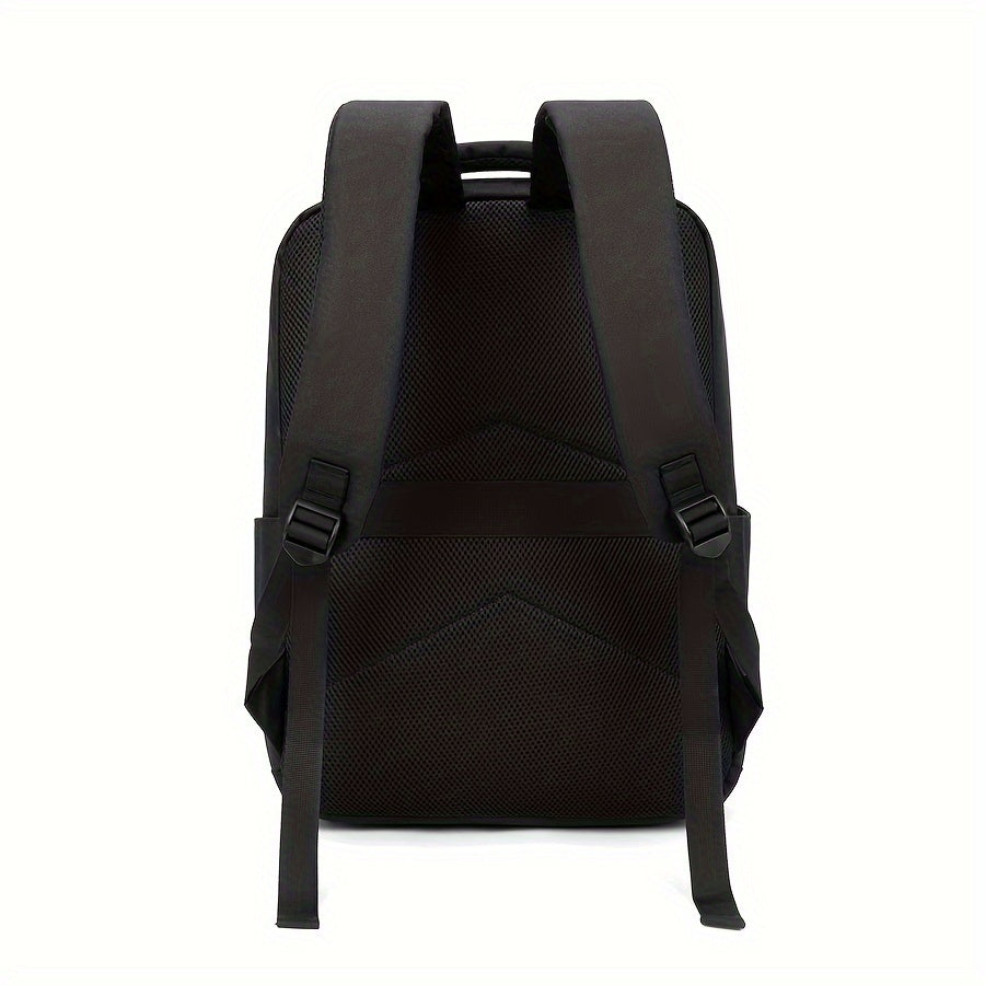 Lightweight Black Laptop Backpack - Durable, Adjustable Shoulder Straps, Zippered Compartments - Ideal for Travel & Daily Use, Laptop Bag