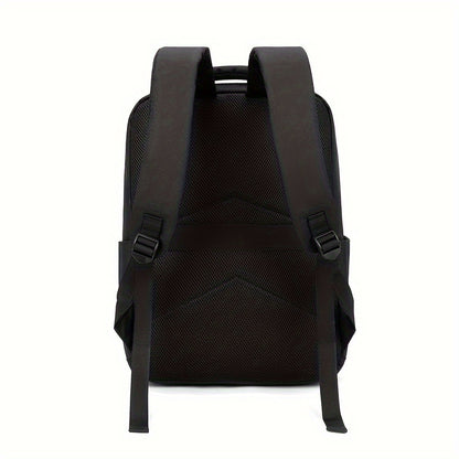 Lightweight Black Laptop Backpack - Durable, Adjustable Shoulder Straps, Zippered Compartments - Ideal for Travel & Daily Use, Laptop Bag