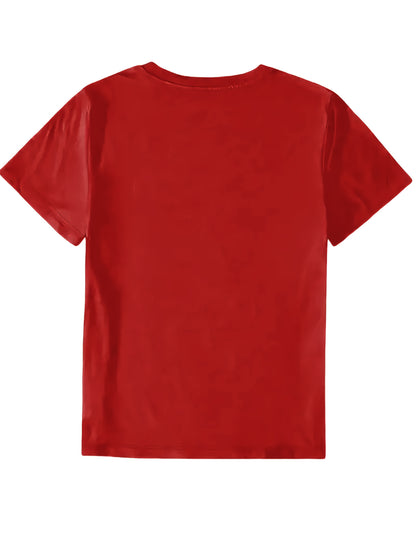 Circle Chic Butterfly Print T-Shirt - Exquisite Design, Casual Round Neck Top - Breathable and Lightweight, Perfect for Spring/Summer Wardrobe
