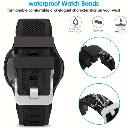 Smart Watch Band Compatible with Gear S3 Frontier/Classic/Galaxy Watch 46mm, 1pc 20mm 22mm Soft Replacement Sport Bracelet Strap for Gear S3 Frontier/ Classic/ Moto 360 2 2nd Men (Green) Silicone Watch Band Smart Watch Strap
