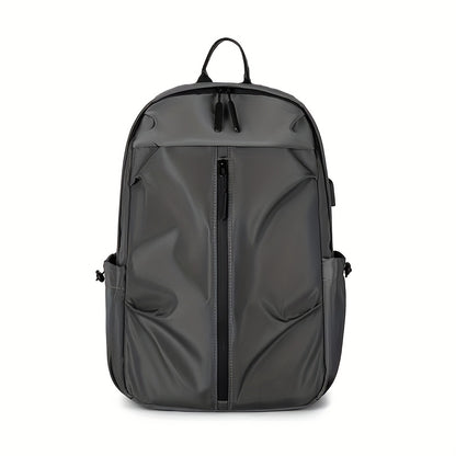 Men's Sporty Large Capacity Backpack - Durable High Quality Laptop Bag for Commuting, Travel & School, Black with Ergonomic Padded Shoulder Straps & Multiple Compartments, Travel Backpack