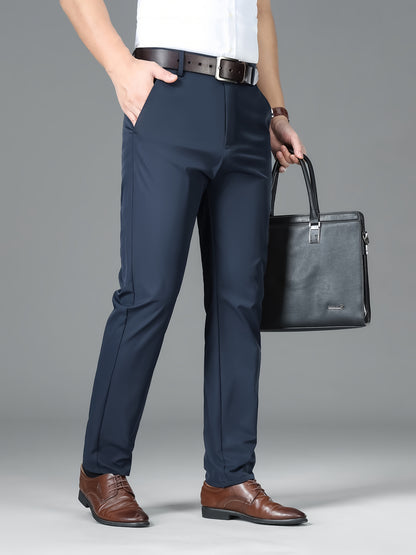 Men'S Business Casual Straight-Leg Pants for Summer