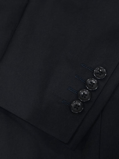 Men's Two-Piece Suit in Solid Color with Sealed Pockets, Regular Fit Suit Pants, Elegant and Classic, Suitable for Business and Wedding Parties