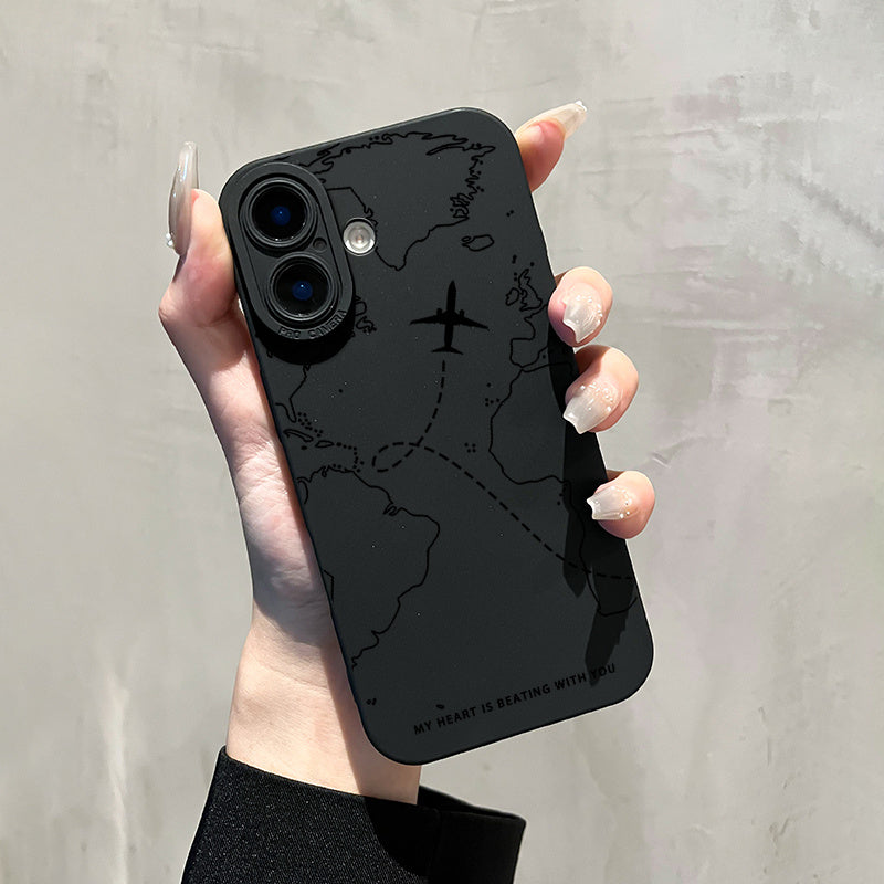 iPhone 16 15 14 13 12 11 Pro Max XS XR SE Թեժ վաճառքի սիլիկոնե հարվածակայուն երթուղու քարտեզ Pattern Phone Case 2024 Նոր Սուրբ Ծննդյան Թրենդ բջջային հեռախոսի պատյան TH1