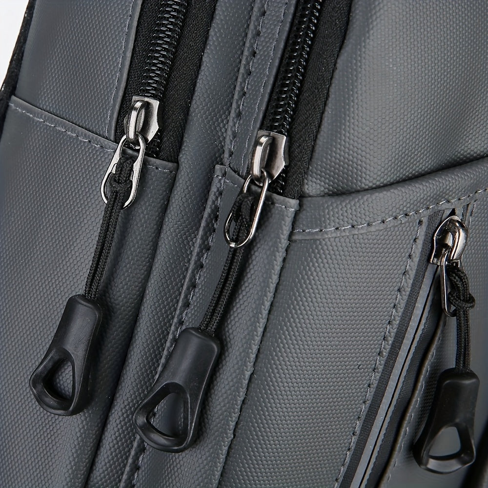 1pc Men's New Large Capacity Bag, Multilayer Storage Crossbody Bag, Trendy Fashion Chest Bag