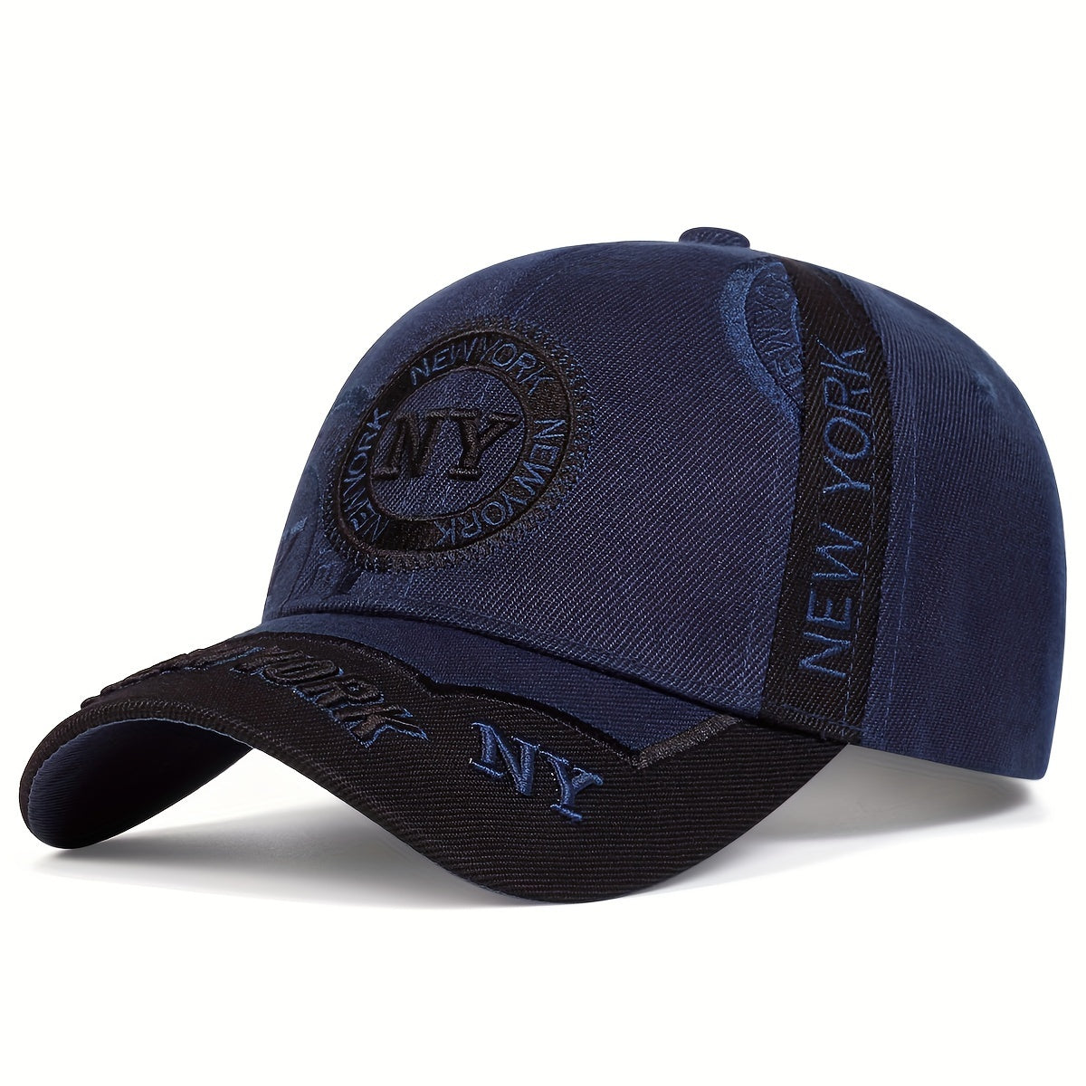 1pc Men's NY Letter Stitching Baseball Cap Outdoor Adjustable Sun Protection Casual Hat Suitable for Spring and Autumn Travel and Beach Party