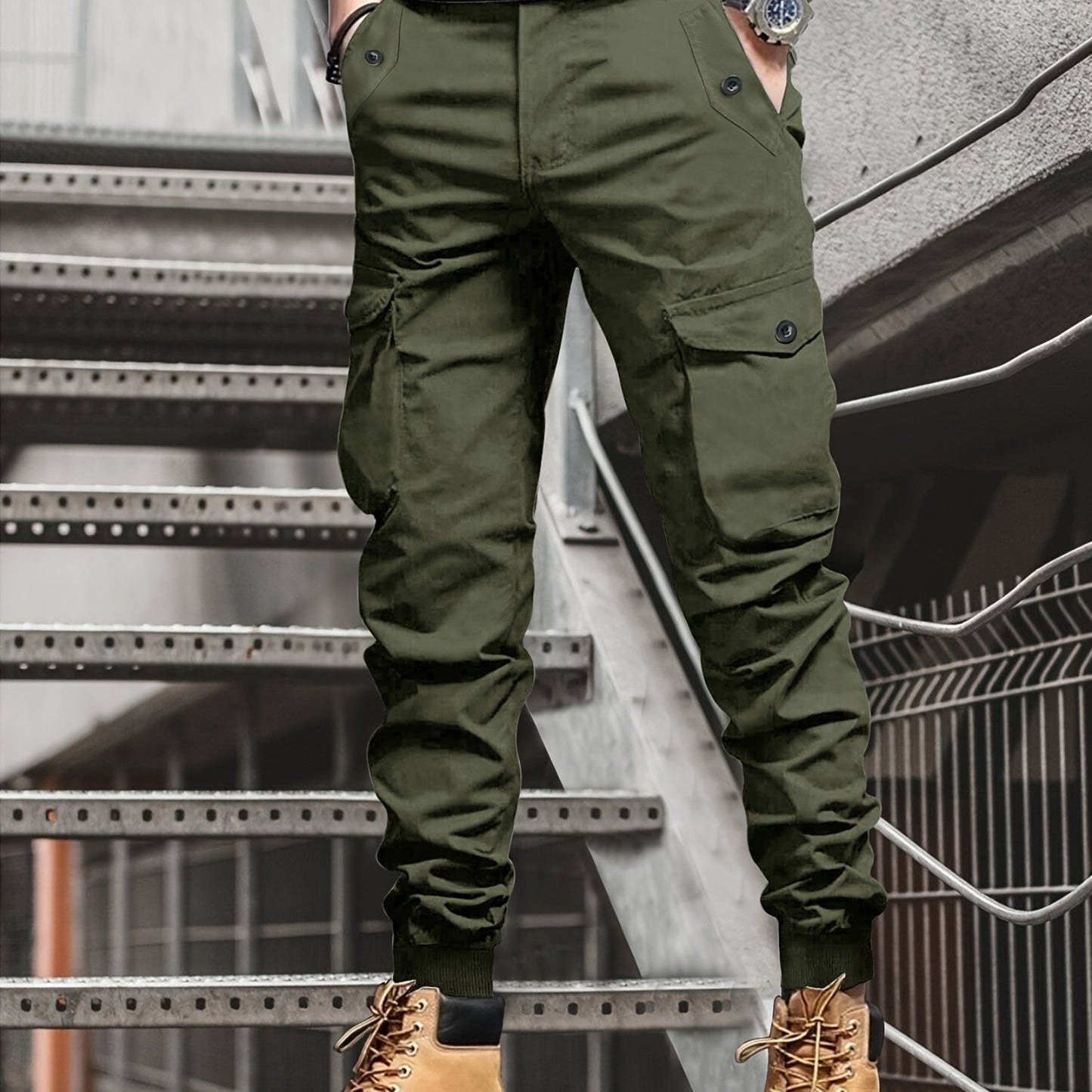 Men'S Cargo Pants, Stylish And Casual Joggers with Multiple Pocket Decorations, Suitable for Spring And Summer, Model 2188.