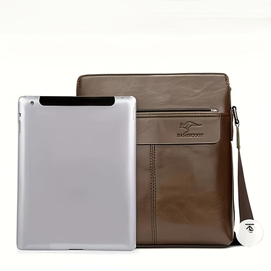 1pc Large Capacity Men'S Shoulder Bag - Adjustable Crossbody Sling with Multiple Compartments, Brown Business & Casual Bag for Work, Travel, Everyday Use - Unique Gift for Him, Birthday, Christmas, Work Shoulder Bag, Sophisti