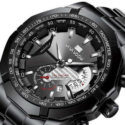 Men's Casual Sports Calendar Quartz Watch, Business Fashion Wristwatch