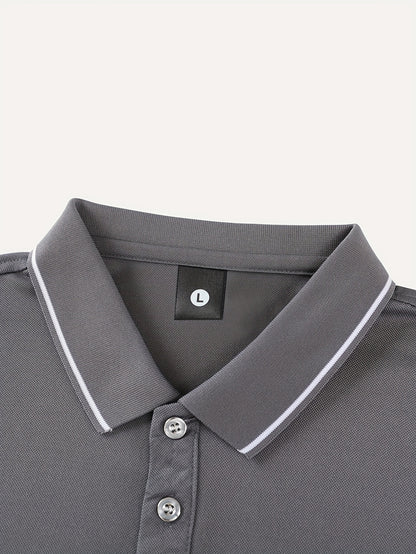 3pcs Men's Casual Fashion Shirts - Breathable Polyester, Short Sleeve, Button-Up with Classic Collar - Machine Washable, Summer Essentials in Black, White, and Beige