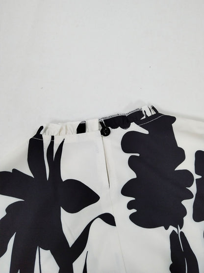 Spring And Autumn Fashionable Women'S Floral Long-Sleeve Top And Pants Set