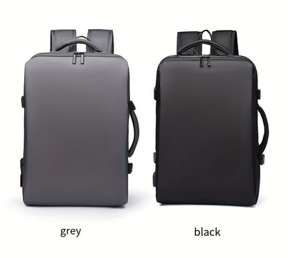 Men's Professional Laptop Backpack - Large Capacity Business Backpack with 39.62cm Laptop Compartment, Heavy-Duty Zipper Closure, Padded Shoulder Straps - Sleek Black Backpack for Office, Travel, Meetings - Durable Carry-On B