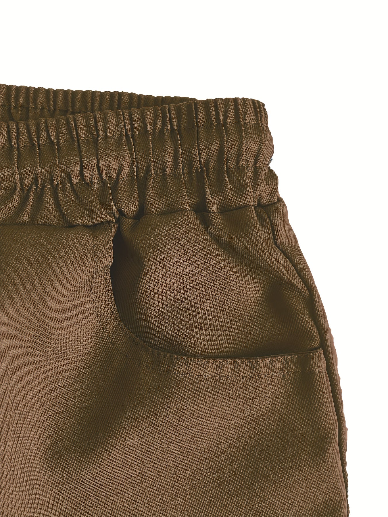 Men's Solid Color Multi-pocket Cargo Pants With Drawstrings, Casual Stylish Sports Trousers As Gift