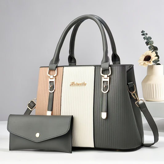 Stylish And Versatile Women'S Bag, Large Capacity Mom Bag, Simple Letter Texture, Color Matching, Handbag, Multi Set, Set, Thank You for The Gift, Give to Your Girlfriend