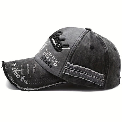 2024 High Quality Outdoor Leisure Men's Soft Washed Embroidered Baseball Hat - Durable, Fashionable, Comfortable, Wearing Baseball Hat