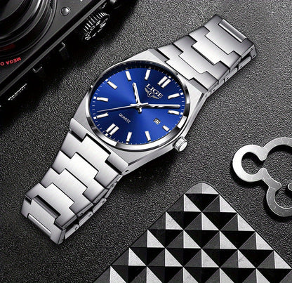 LIGE Stylish Vintage Design Women'S Quartz Timepiece Classic Date Quartz Watch for Men with Luminous Features