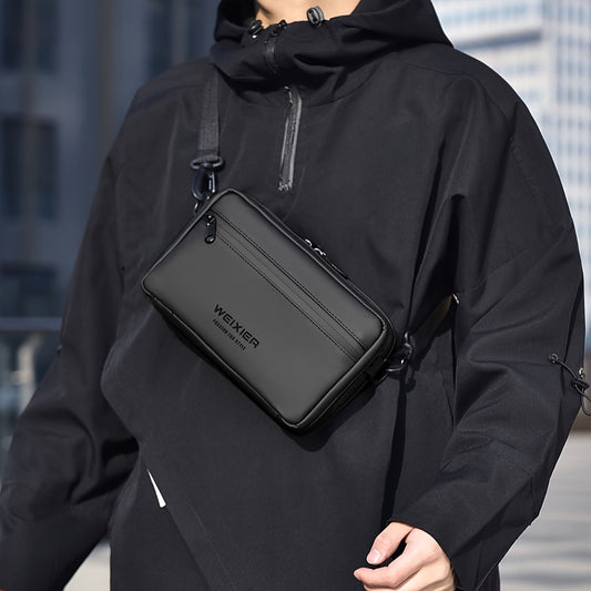 WEIXIER Unisex Fashion Messenger Bag, Shoulder Satchel with Detachable Strap, Polyester Lined, Business Briefcase for Commuting & Outdoor, Ideal Gift for Husband Or Boyfriend