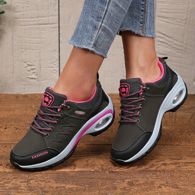 Women'S Athletic Sneakers, Thick Sole Soft Sole Fashion Outdoor Hiking Non-slip Casual Walking Shoes