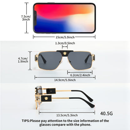 Stylish Cool Bull Head Fashion Glasses, Multi-Frame Double Bridge Eyewear, Ideal for Photography and Gifting