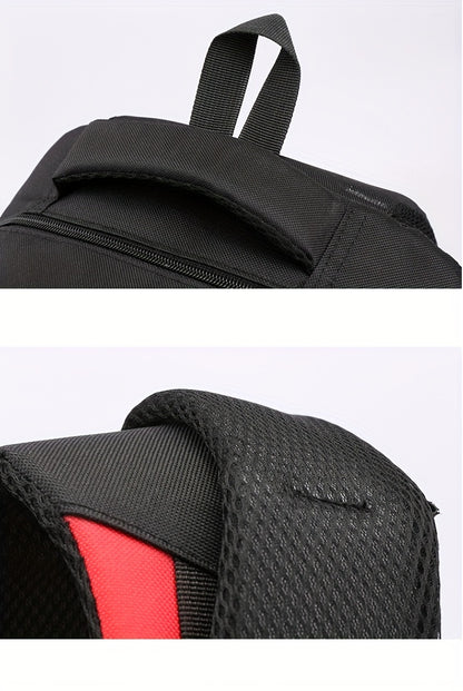 Durable Oxford Fabric Backpack - Spacious, Breathable, Adjustable Strap, Laptop Compartment, Ideal for Hiking, Camping, Travel, School & Work - High 46cm, Long 32cm, Thick 19cm, School Backpack | Adjustable Strap Backpack | D