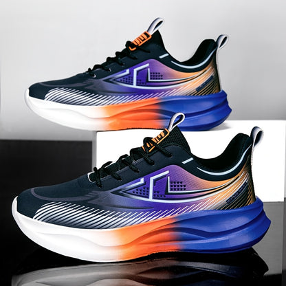 Men'S Breathable Lightweight Running Sneakers - Stylish Color-Block Design, Comfortable Low-Top Casual Shoes for All-Day Wear, Casual Sneakers | Fashionable Casual Shoes | Comfortable Footwear